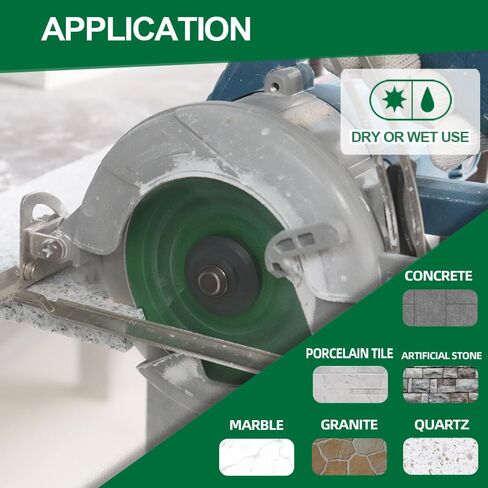 KURSTOL Granite Diamond Cutting Blade - 5"/125mm Dry Concrete Cutting Disc for Reinforced Concrete Masonry Stone Quartz Angle Grinder Saw Blade with a Reducer Washer 7/8"-5/8" in Saudi Arabia