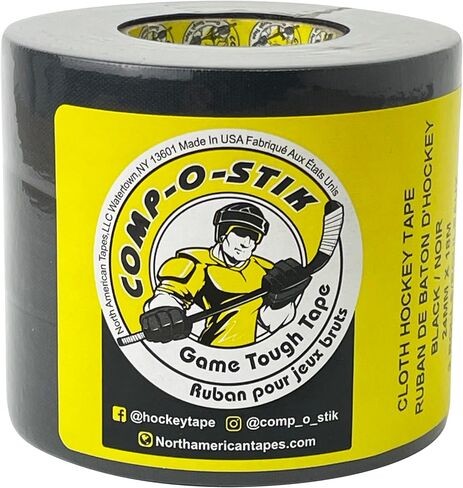 Comp-O-Stik Hockey Tape - 1" Clear, White, Black - 3 Roll Multipacks in Saudi Arabia