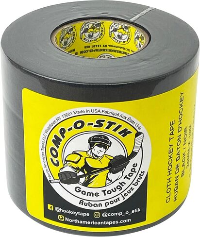 Comp-O-Stik Hockey Tape - 1" Clear, White, Black - 3 Roll Multipacks in Saudi Arabia