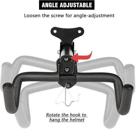 LalaKoo Bike Hanger Wall Mount - 2 Pack Adjustable Bike Garage Hanger Foldable Bicycle Rack Bicycle Storage Horizontal Indoor Outside Bike Hook for Garage for Road Mountain Hybrid Bikes in Kuwait