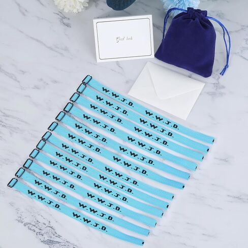 12PCS WWJD Bracelet Pack, Christian Gifts Adjustable Wristbands, WWJD Jesus Bracelets Bulk - What Would Jesus Do Bracelet for Women Men in Saudi Arabia