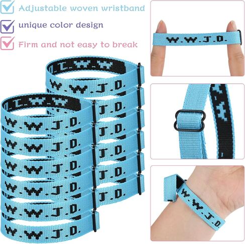 12PCS WWJD Bracelet Pack, Christian Gifts Adjustable Wristbands, WWJD Jesus Bracelets Bulk - What Would Jesus Do Bracelet for Women Men in Saudi Arabia