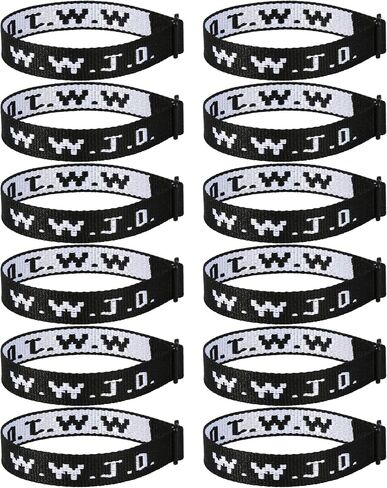 12PCS WWJD Bracelet Pack, Christian Gifts Adjustable Wristbands, WWJD Jesus Bracelets Bulk - What Would Jesus Do Bracelet for Women Men in Saudi Arabia