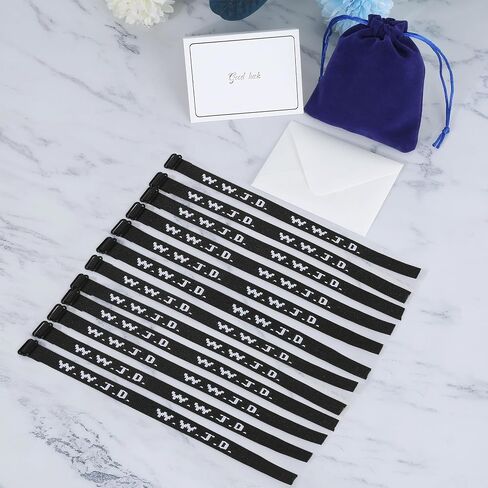 12PCS WWJD Bracelet Pack, Christian Gifts Adjustable Wristbands, WWJD Jesus Bracelets Bulk - What Would Jesus Do Bracelet for Women Men in Saudi Arabia