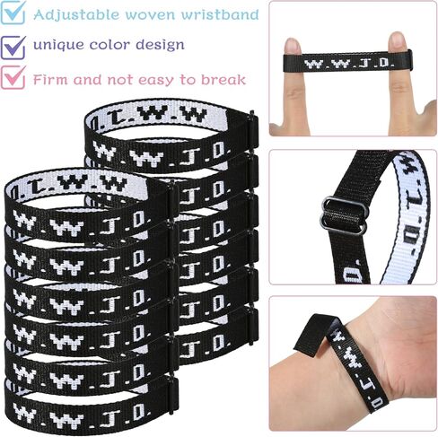 12PCS WWJD Bracelet Pack, Christian Gifts Adjustable Wristbands, WWJD Jesus Bracelets Bulk - What Would Jesus Do Bracelet for Women Men in Saudi Arabia