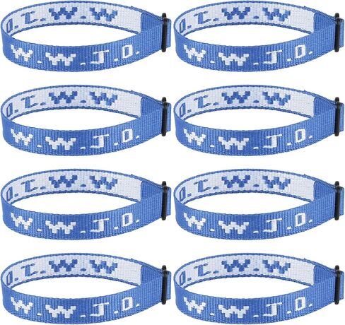 Meajjew 8PCS WWJD Bracelet Pack for Women Men, Christian Gifts Adjustable Wristbands, WWJD Jesus Bracelets Bulk - What Would Jesus Do Bracelet in Saudi Arabia