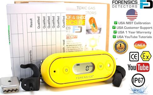 جهاز مراقبة H2S مقاوم للماء من الطب الشرعي | عمر البطارية لمدة عامين | مستشعر 3 سنوات | الولايات المتحدة الأمريكية معايرة NIST | مطاط ناعم الملمس | 0-100 جزء في المليون من كبريتيد الهيدروجين | in Kuwait