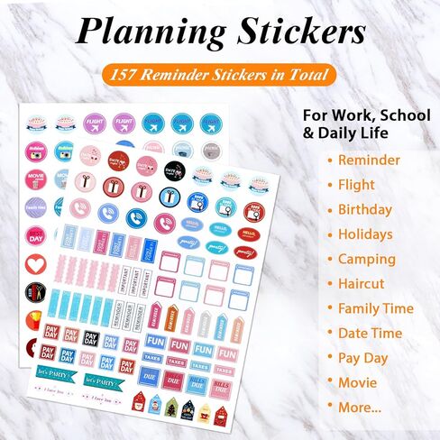 Tobeape® 2024-2025 Desk Calendar with Planner Stickers, Large Monthly Pages 17 x 12 inches Wall Calendar Daily Planner, Hanging 20 months Runs from Now Through December 2025 in Kuwait
