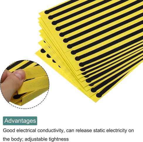 MECCANIXITY 50pcs ESD Anti Static Foot Heel Ground Straps Disposable Adjustable for Grounding Removing Static in Saudi Arabia