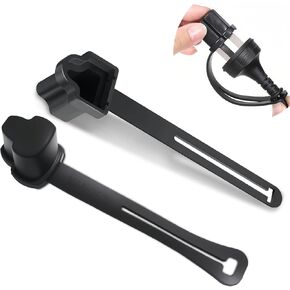 قطعتان من واقي القابس ذو 3 شوكات، غطاء سلك تمديد خارجي، واقي قابس كهربائي مقاوم للماء لأسلاك سخان كتلة المحرك، أحذية طاقة المقبس الواقية لمقابس 120 فولت للسيارة (قطعتان) in Kuwait