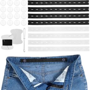 8 قطع لشد الخصر للسراويل النسائية، حزام خصر جينز قابل للتعديل لشد الخصر للنساء والرجال in Kuwait