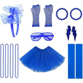 YMO 80s accessories for women, 1980s Neon Accessories Retro Prom Themed Party Outfit Sets Halloween Costume for Women in Saudi Arabia