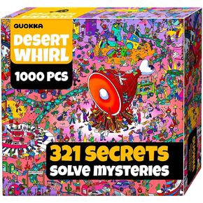 لغز QUOKKA مكون من 1000 قطعة للبالغين والمراهقين - ألغاز الصور المقطوعة للبالغين من Hotel Wildeluxe مع أسرار مخفية وقصة صوتية - لعبة ألغاز بصرية مفصلة للتركيز والاسترخاء مع تويست - معتمدة من مجلس رعاية الغابات (FSC) in Kuwait