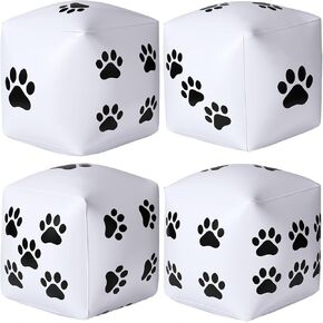 4 قطع من ألعاب نرد عيد الميلاد الكبيرة القابلة للنفخ من Realspring مقاس 30.48 سم، لعبة تبادل هدايا عيد الميلاد العملاقة الكبيرة، نرد لتخزين هدايا عيد الميلاد والعطلات العائلية والحفلات الليلية in Kuwait