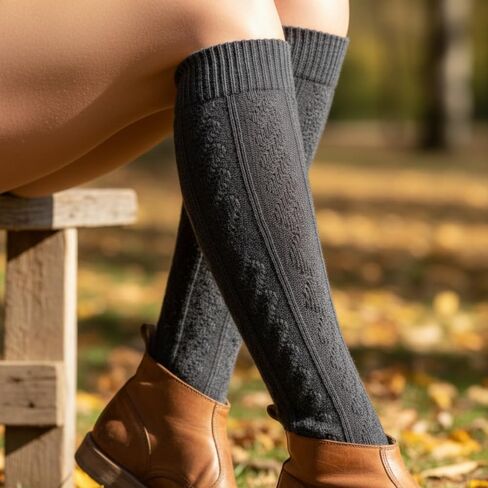 جوارب نسائية طويلة طويلة للركبة من Love Sock Company، جوارب شتوية لتدفئة الساق in Kuwait