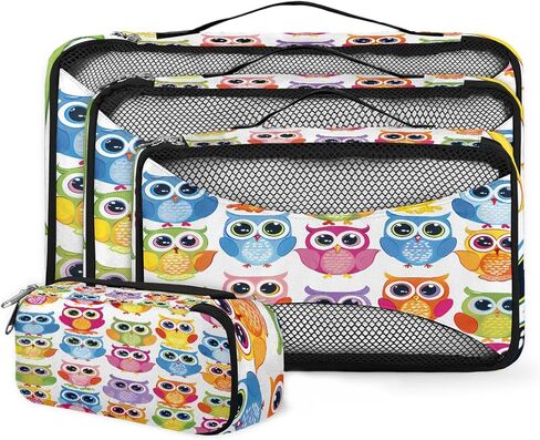 مكعبات التعبئة على شكل فراشة وردية عالية الكعب، 4 عبوات من أكياس تعبئة السفر، حمل فردي على حقائب الملابس الداخلية، منظم الأمتعة، مجموعة مكعبات التعبئة لحقيبة السفر على الظهر in Kuwait