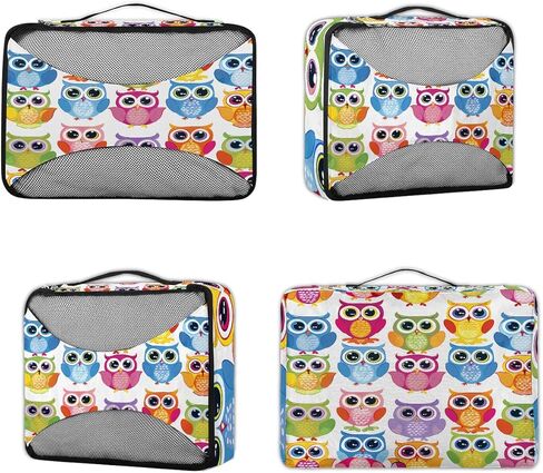 مكعبات التعبئة على شكل فراشة وردية عالية الكعب، 4 عبوات من أكياس تعبئة السفر، حمل فردي على حقائب الملابس الداخلية، منظم الأمتعة، مجموعة مكعبات التعبئة لحقيبة السفر على الظهر in Kuwait