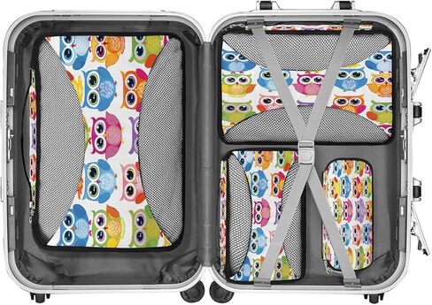 مكعبات التعبئة على شكل فراشة وردية عالية الكعب، 4 عبوات من أكياس تعبئة السفر، حمل فردي على حقائب الملابس الداخلية، منظم الأمتعة، مجموعة مكعبات التعبئة لحقيبة السفر على الظهر in Kuwait