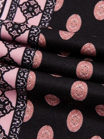 بنطال WDIRARA البناتي ذو الخصر المرن والساق الواسعة والمضلع الكاجوال والمطاط الطويل in Kuwait