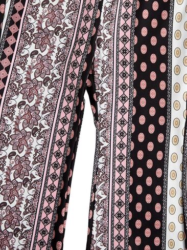 بنطال WDIRARA البناتي ذو الخصر المرن والساق الواسعة والمضلع الكاجوال والمطاط الطويل in Kuwait