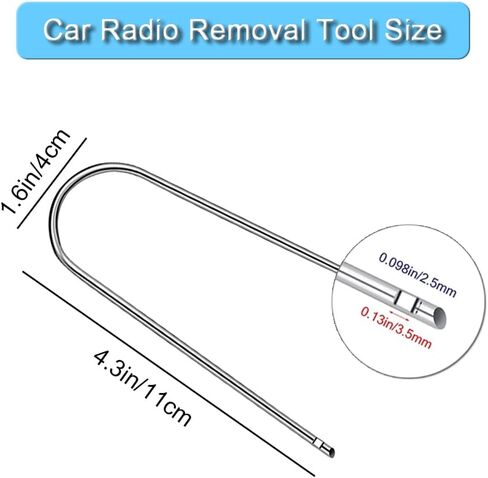 2PCS Automotive Car Radio Removal Pry Tool Kit U-Shaped for Disassembly of Most Car CD Audio Frequency Converter Stainless Steel in Saudi Arabia