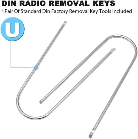 2PCS Automotive Car Radio Removal Pry Tool Kit U-Shaped for Disassembly of Most Car CD Audio Frequency Converter Stainless Steel in Saudi Arabia