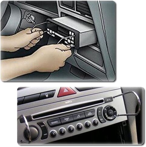 2PCS Automotive Car Radio Removal Pry Tool Kit U-Shaped for Disassembly of Most Car CD Audio Frequency Converter Stainless Steel in Saudi Arabia