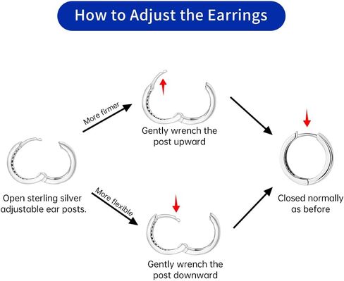 Cycuff 925 Sterling Silver Hoop Earrings Colorful Cubic Zirconia Jewelry Drop Earrings for Women Teen Girls Set Earring Gifts for Her in Saudi Arabia