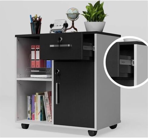 Office File Cabinets Mobile Locking File Cabinet Office Cabinet Data Cabinet Printer Cabinet Office Low Cabinet Storage Cabinet for Home Office(Red) in Saudi Arabia