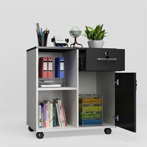Office File Cabinets Mobile Locking File Cabinet Office Cabinet Data Cabinet Printer Cabinet Office Low Cabinet Storage Cabinet for Home Office(Red) in Saudi Arabia