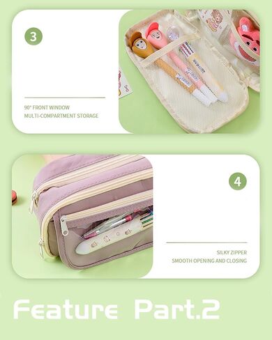 Green 9-Layer Pencil Case, Spacious Pencil Holder Stationery Pouch for Organizing Office Supplies in Saudi Arabia