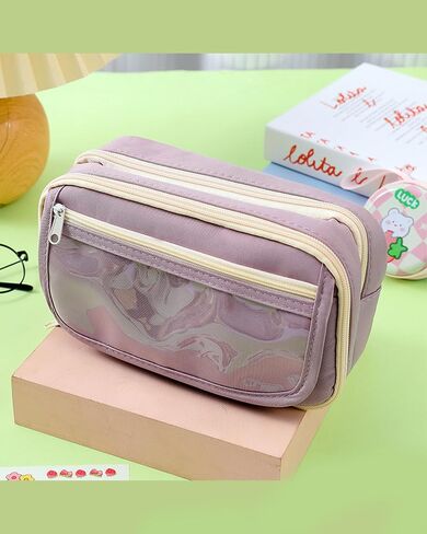Green 9-Layer Pencil Case, Spacious Pencil Holder Stationery Pouch for Organizing Office Supplies in Saudi Arabia