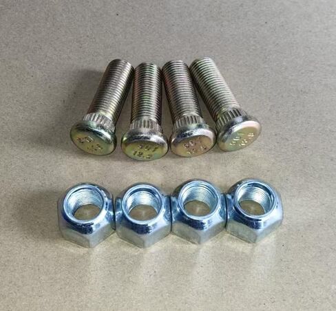 4PCS Front Wheel Bolt Lug Studs 103477901 & Lug Nuts Compatible with Club Car DS Golf Cart Gas Electric 1982-up & Carryall, 2004-2024 Club car Precedent in Saudi Arabia