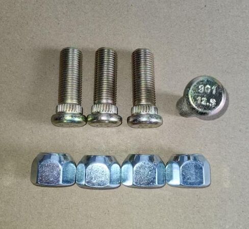 4PCS Front Wheel Bolt Lug Studs 103477901 & Lug Nuts Compatible with Club Car DS Golf Cart Gas Electric 1982-up & Carryall, 2004-2024 Club car Precedent in Saudi Arabia