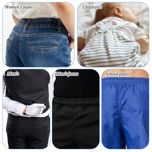 8 قطع لشد الخصر للسراويل النسائية، حزام خصر جينز قابل للتعديل لشد الخصر للنساء والرجال in Kuwait