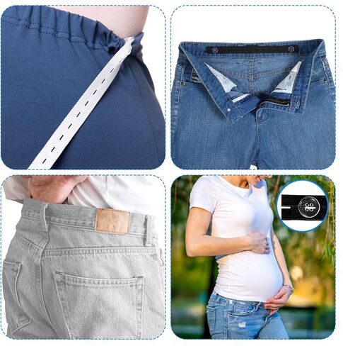 8 قطع لشد الخصر للسراويل النسائية، حزام خصر جينز قابل للتعديل لشد الخصر للنساء والرجال in Kuwait
