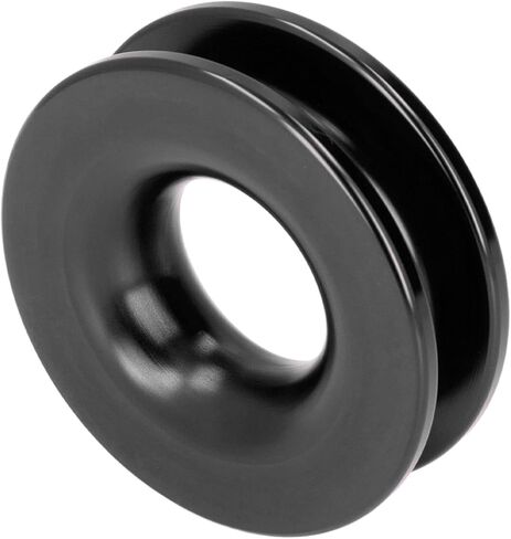Recovery Ring Winch Snatch Pulley Aluminum Alloy for ATV UTV Truck Marine Boat Shackles (Black) in Saudi Arabia