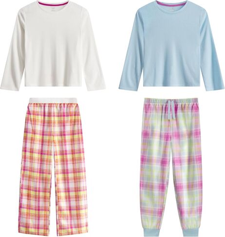 طقم بيجامات للفتيات من US Angels - مريح وناعم - بيجامات بناتي مقاس 10-12، مقاس pjs للفتيات 14-16، ملابس نوم للفتيات مقاس 7-8 in Kuwait