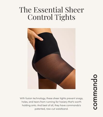 Commando The Keeper Sheer Control Tights - HCK10T01 (XL, Light Nude) in Saudi Arabia