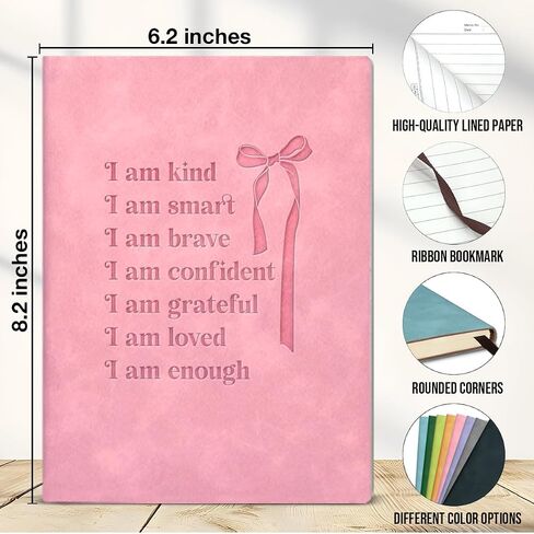 Pink Coquette Inspirational Journal, Positive Affirmations Notebook Encouraging Gifts for Women, I Am Kind Pink Journal Notebook in Saudi Arabia