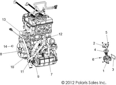 خرطوم الخط الجانبي Polaris RZR، قطعة OEM الأصلية 5414283، الكمية 1 in Saudi Arabia
