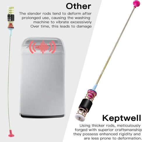 【2025 Upgraded】DC97-16350U DC97-16350V DC97-16350T Washer Suspension Rods for Samsung WA50R5200AW/US WA45N3050AW/A4 WA50R5400AV/US WA45T3200AW/A4 WA50R5400AW/US,Replace DC97-16350S DC97-05280W in Kuwait