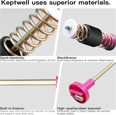 【2025 Upgraded】DC97-16350U DC97-16350V DC97-16350T Washer Suspension Rods for Samsung WA50R5200AW/US WA45N3050AW/A4 WA50R5400AV/US WA45T3200AW/A4 WA50R5400AW/US,Replace DC97-16350S DC97-05280W in Kuwait