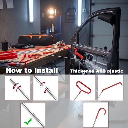 HIGH & SKY Car Tool Kit – Solid Steel Rod 68 Inch with Air Wedge & Pump | Multipurpose Car Repair Tool Kit for Vehicles, Home & Garage Use in Saudi Arabia