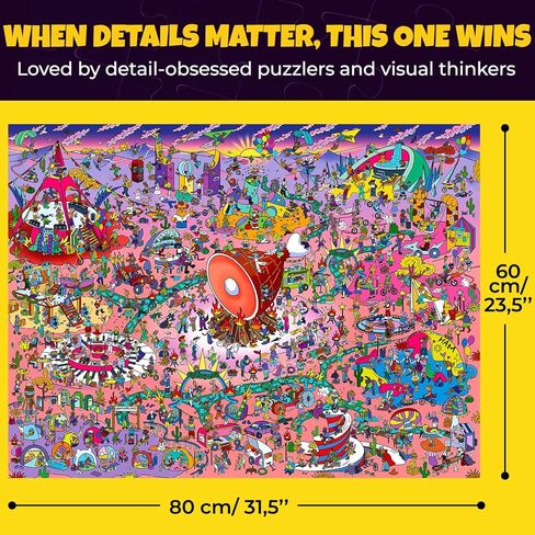 لغز QUOKKA مكون من 1000 قطعة للبالغين والمراهقين - ألغاز الصور المقطوعة للبالغين من Hotel Wildeluxe مع أسرار مخفية وقصة صوتية - لعبة ألغاز بصرية مفصلة للتركيز والاسترخاء مع تويست - معتمدة من مجلس رعاية الغابات (FSC) in Kuwait