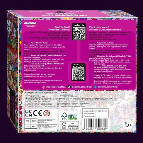 لغز QUOKKA مكون من 1000 قطعة للبالغين والمراهقين - ألغاز الصور المقطوعة للبالغين من Hotel Wildeluxe مع أسرار مخفية وقصة صوتية - لعبة ألغاز بصرية مفصلة للتركيز والاسترخاء مع تويست - معتمدة من مجلس رعاية الغابات (FSC) in Kuwait
