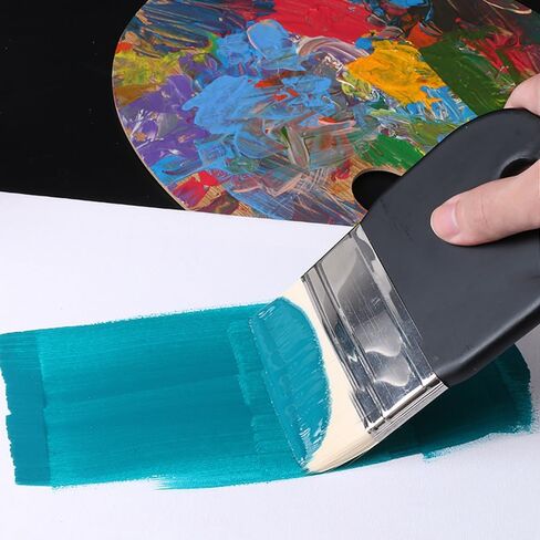 Household Bristle Paintbrushes, 5-Inch Angled Paint Brush, Painting Tool,Household Supplies,Board Brush for Brush, Painting, Coloring, Drawing - Large in Saudi Arabia