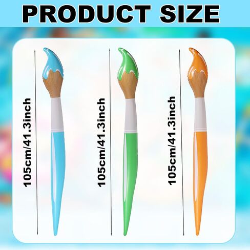 3pcs Inflatable Paint Brushes, Giant Inflatable Paint Brushes Funny Back to School Crayons Balloons Art Themed Splatter Pencil Decorations Suitable for Swimming Pool Party Room Classroom Garden Decor in Saudi Arabia