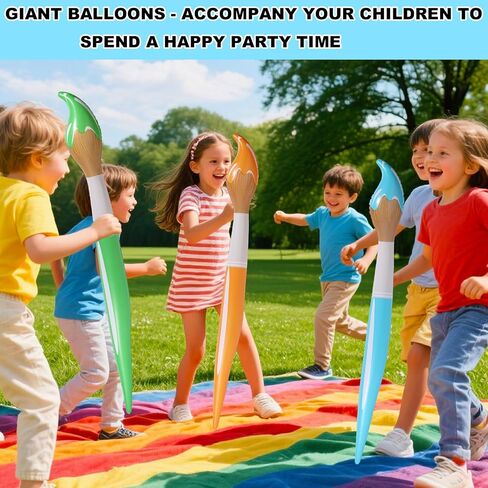 3pcs Inflatable Paint Brushes, Giant Inflatable Paint Brushes Funny Back to School Crayons Balloons Art Themed Splatter Pencil Decorations Suitable for Swimming Pool Party Room Classroom Garden Decor in Saudi Arabia