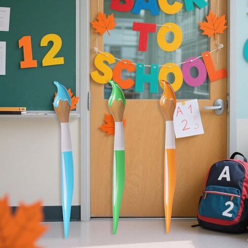 3pcs Inflatable Paint Brushes, Giant Inflatable Paint Brushes Funny Back to School Crayons Balloons Art Themed Splatter Pencil Decorations Suitable for Swimming Pool Party Room Classroom Garden Decor in Saudi Arabia